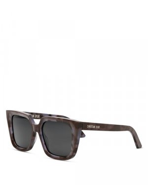 Солнцезащитные очки Midnight S1I с геометрическим узором, 53 мм DIOR, цвет Brown Dior