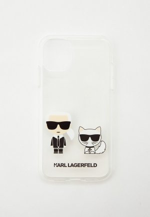 Чехол для iPhone Karl Lagerfeld 11, collection Iconik & Choupette. Цвет: прозрачный
