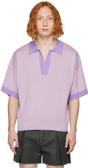 Пурпурная рубашка-поло оверсайз SL King & Tuckfield
