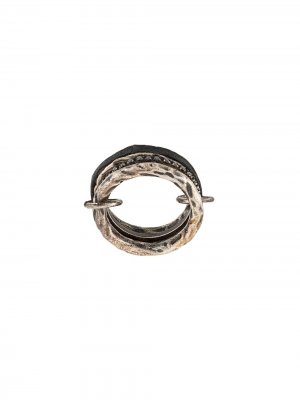 Декорированное кольцо Guidi. Цвет: черный