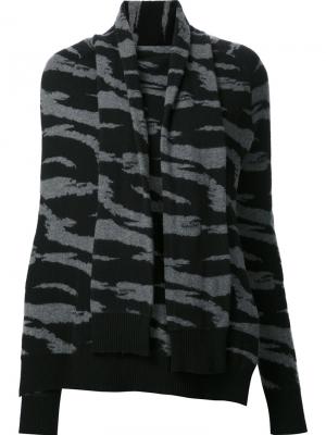 Жаккардовый свитер с запахом Edun. Цвет: чёрный