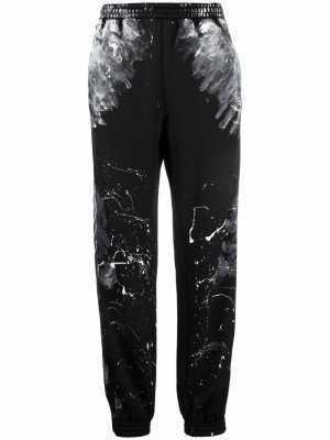 Спортивные брюки с эффектом разбрызганной краски Balenciaga. Цвет: черный