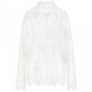 Рубашка , классический стиль, подкладка, размер 46, белый Exetera. Цвет: синий
