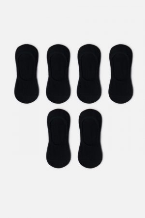 Набор носков-подследников базовых (3 пары) befree. Цвет: черный