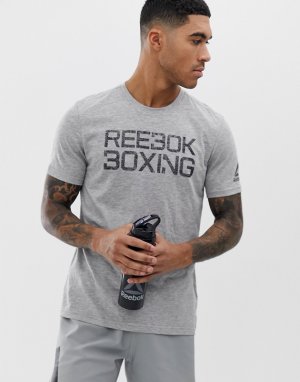 Серая футболка Combat Boxing-Серый Reebok