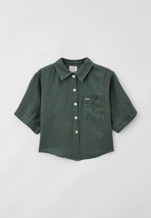 Рубашка домашняя Norveg HomeStory Linen. Цвет: зеленый