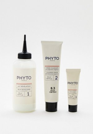 Краска для волос Phyto тон 8.3 Светлый золотистый блонд 50/50/12. Цвет: коричневый