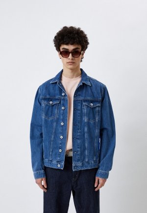 Куртка джинсовая Karl Lagerfeld Jeans. Цвет: синий