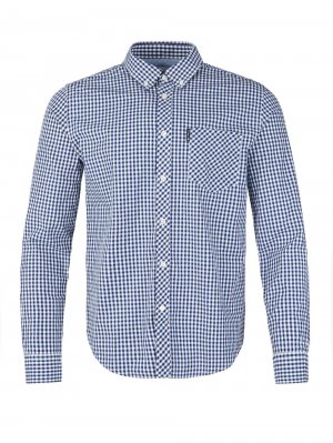 Рубашка на пуговицах стандартного кроя Gingham, темно-синий Ben Sherman