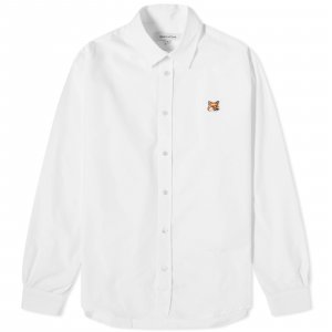 Рубашка Maison Kitsune Fox Head Patch Classic, белый Kitsuné