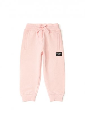 Розовые спортивные штаны для девочек Dolce&Gabbana
