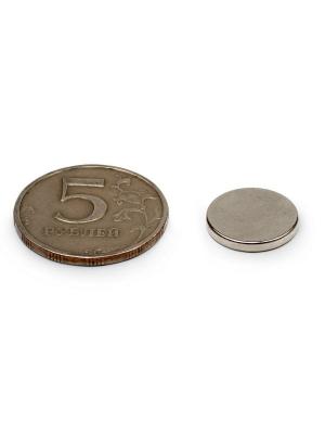 Неодимовый магнит - диск 15х2 мм, 6шт Форсберг. Цвет: серебристый