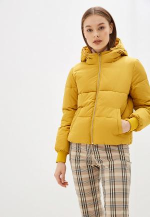 Куртка утепленная Jacqueline de Yong. Цвет: желтый