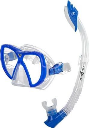 Набор маска и трубка Vision Flex LX+Palau LX Aqualung. Цвет: синий