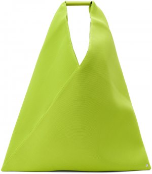 Зеленая классическая сумка через плечо с треугольными чашечками Mm6 Maison Margiela