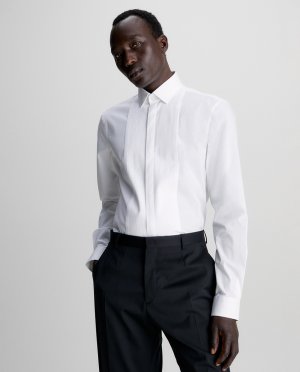 Мужская рубашка-смокинг, белый Calvin Klein