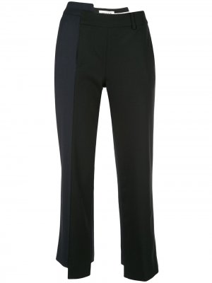Деконструированные укороченные брюки Monse. Цвет: черный
