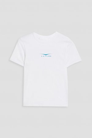 Хлопковая футболка с логотипом, белый Helmut Lang