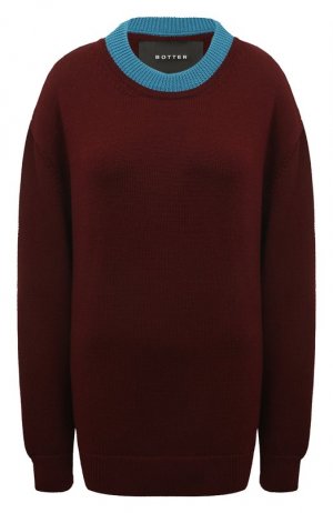 Шерстяной свитер Botter. Цвет: бордовый
