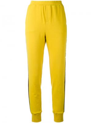 Спортивные штаны с контрастными лампасами A.F.Vandevorst. Цвет: жёлтый и оранжевый
