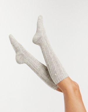 Бежевые носки из меланжевого хлопка -Белый Birkenstock