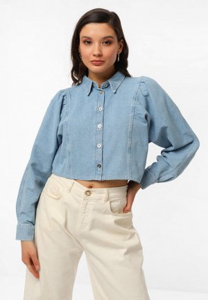 Рубашка джинсовая Calin Doux. Цвет: голубой