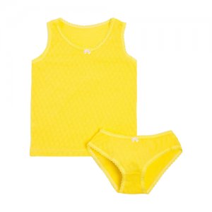 Комплект (майка, трусы) для девочки, цвет жёлтый, рост 134 см BONITO KIDS. Цвет: желтый