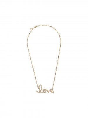 Large pavé love necklace Sydney Evan. Цвет: золотистый