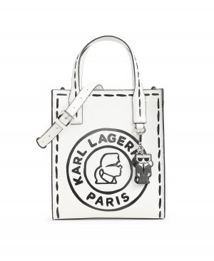 Маленькая кожаная большая сумка в стиле модерн KARL LAGERFELD PARIS