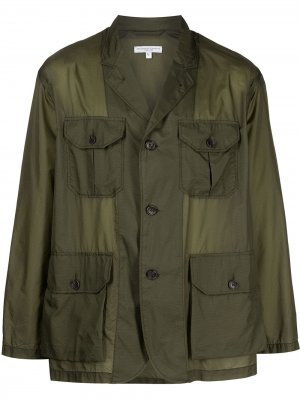 Клетчатая куртка-рубашка Folk Engineered Garments. Цвет: зеленый