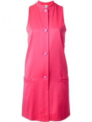 Платье без рукавов с застежкой на пуговицы Stephen Sprouse Vintage. Цвет: розовый