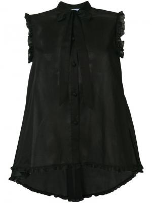 Короткое прозрачное платье Blumarine. Цвет: черный