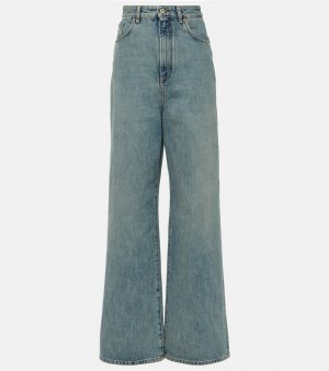 Прямые джинсы с высокой посадкой , синий Loewe