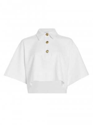 Укороченная рубашка-поло свободного кроя , белый Rosetta Getty