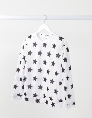 Белый джемпер от пижамы со звездами -Многоцветный Outrageous Fortune