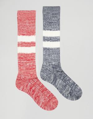 Набор из 2 пар носков для резиновых сапог ASOS. Цвет: мульти