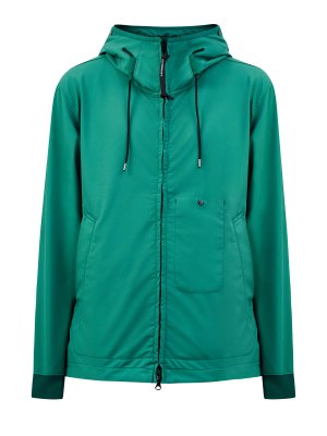 Куртка из трехслойной ткани GD Shell с капюшоном Goggle C.P.COMPANY. Цвет: зеленый