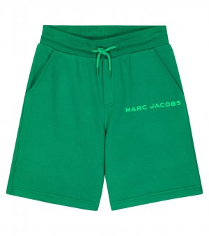 Шорты из смесового хлопкового джерси с логотипом , зеленый Marc Jacobs