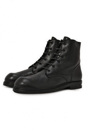 Кожаные ботинки Mattia Capezzani. Цвет: чёрный
