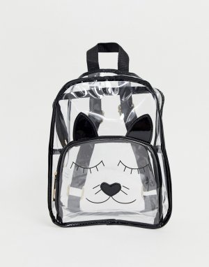Прозрачный рюкзак с кошачьей мордочкой Yoki-Очистить Yoki Fashion