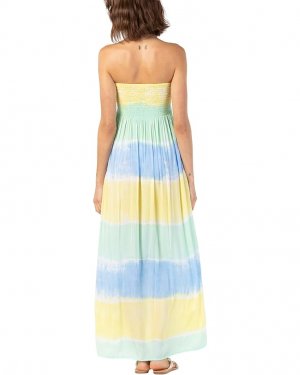 Платье Jasmine Maxi Dress, цвет Sky Yellow Teal Stripe Tiare Hawaii