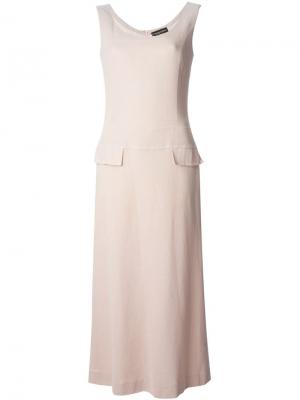 Приталенное текстурированное платье Jean Louis Scherrer Vintage. Цвет: розовый и фиолетовый