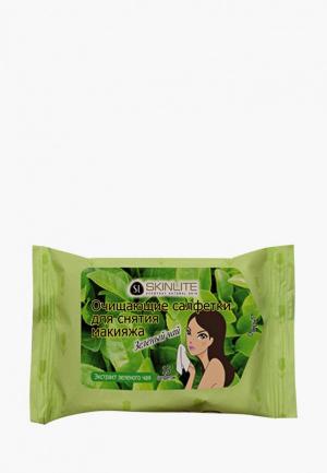 Салфетки для снятия макияжа Skinlite Зеленый Чай. Цвет: прозрачный