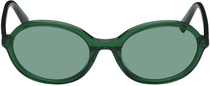 Зеленые бархатные солнцезащитные очки BY FAR