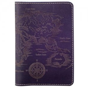 Обложка для паспорта BEREGY, натуральная кожа, синий Replica House. Цвет: синий
