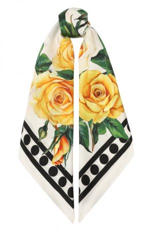 Шелковый платок Dolce & Gabbana. Цвет: жёлтый