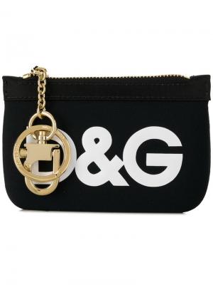 Ключница с логотипом Dolce & Gabbana. Цвет: черный