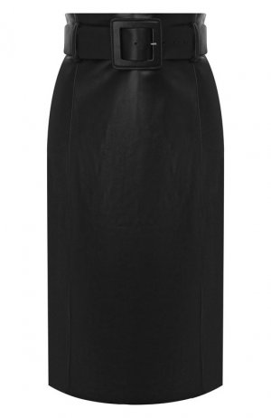 Кожаная юбка DROMe. Цвет: черный