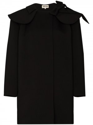 Пальто-кокон с воротником SHUSHU/TONG. Цвет: черный