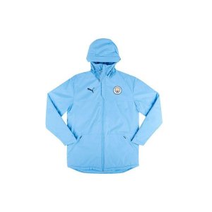 Logo Casual Mid-Length Warm Hooded Soccer Jersey 20-21 Season Men Tops Blue 757899-01 Puma